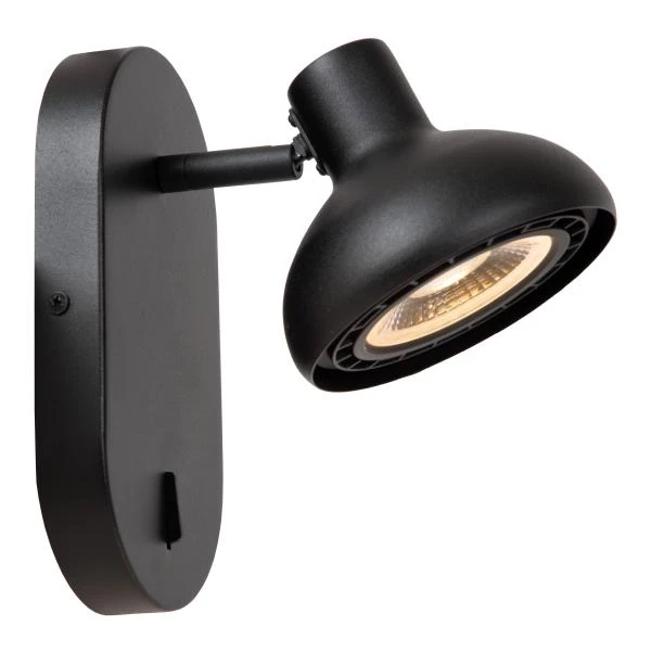 Lucide SENSAS - Lámpara de cabecera / Lámpara de pared - 1xGU10 (ES111) - Negro - detalle 1